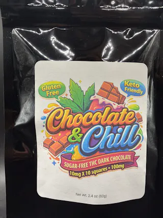 Chocolate & Chill - Dark Chocolate (Sugar Free) Live Resin Infused - 10pk - 100mg