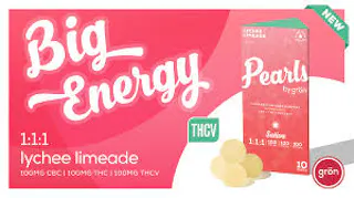 Grön - Pearls - Lychee Limeade 1:1:1 THC:CBC:THCv - Rosin Infused Gummies - 10pk - 100mg