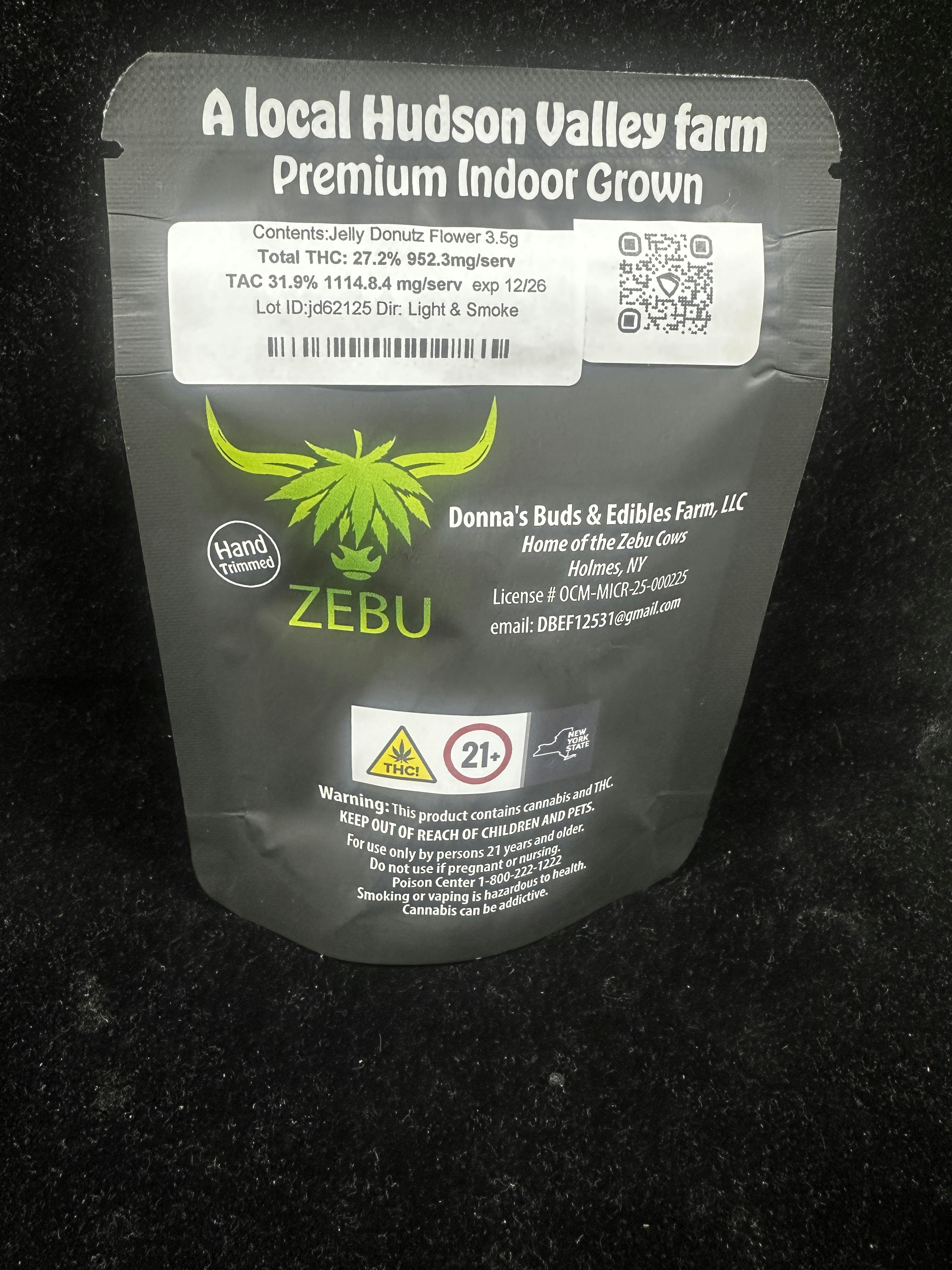 Zebu - Jelly Donutz (Indoor) - Kief Infused - 3.5g - 3.5g by Zebu