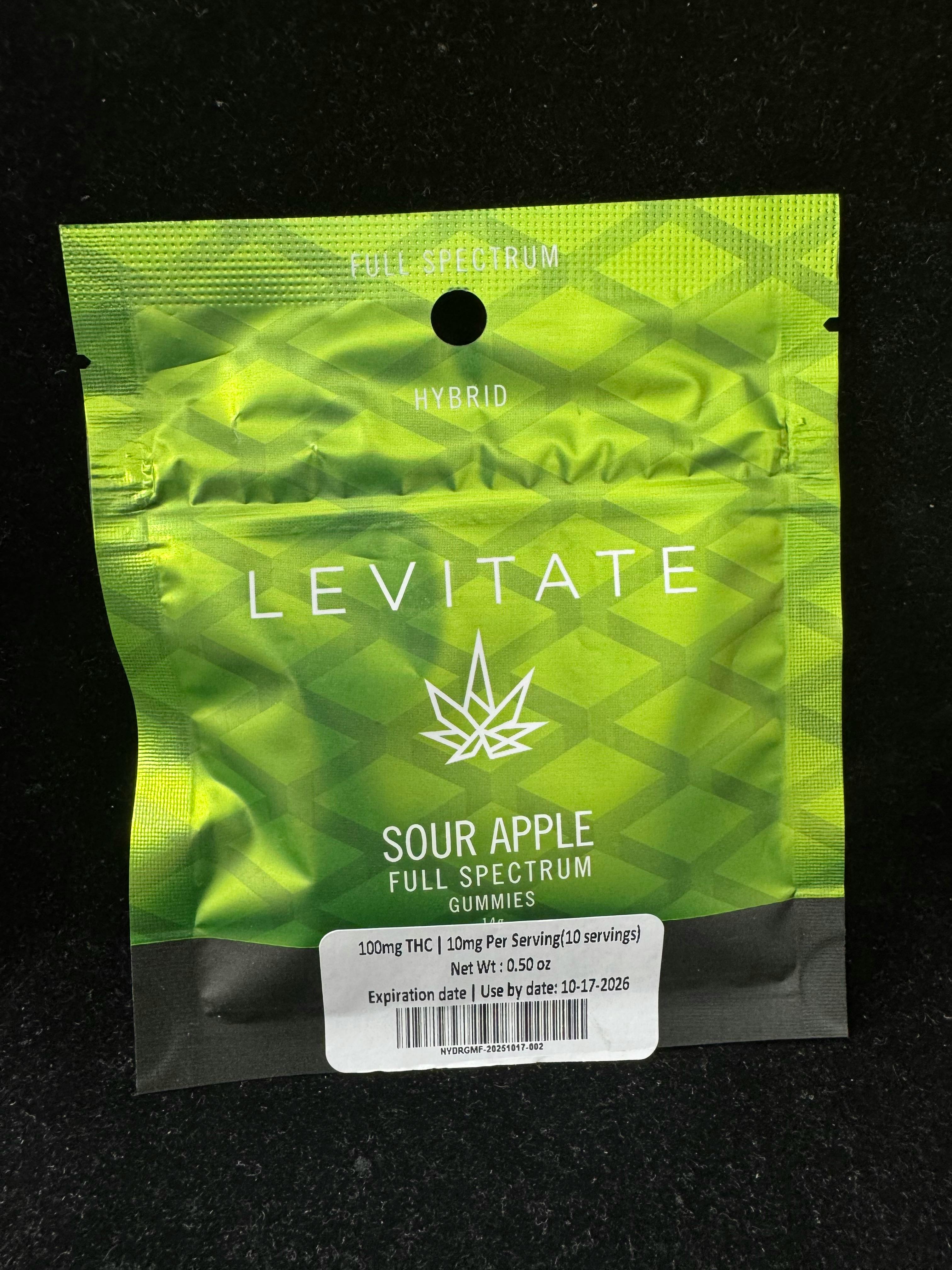 Levitate - Sour Apple - Live Resin Gummy - 100mg