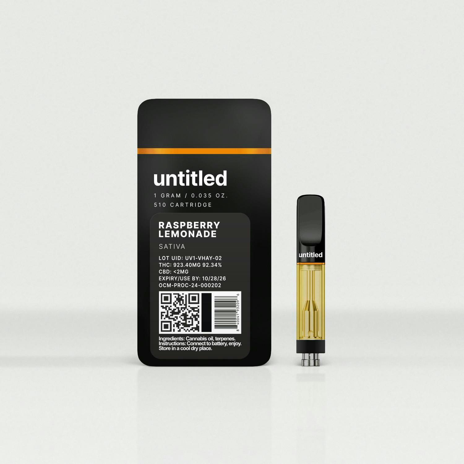 Untitled - Raspberry Lemonade - Vape Cartridge - 1g - 1g by Untitled