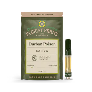 Florist Farms – Durban Poison – Vape Cartridge – 1g