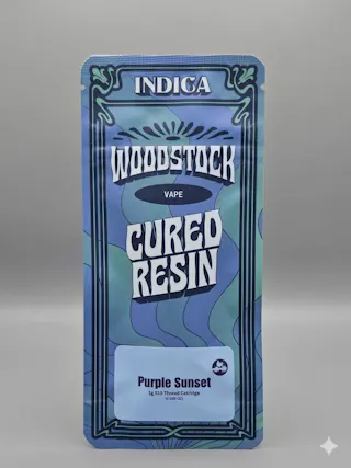 Woodstock - Purple Sunset - Cured Resin Vape Cartridge - 1g