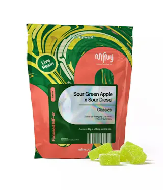 MFNY - Sour Green Apple x Sour Diesel - Live Resin Gummies - 10pk - 100mg