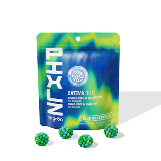 Grön - Pixlz - Blue Razzberry 3:1 CBG:THC - Rosin infused Gummy Clusters - 20pk - 100mg