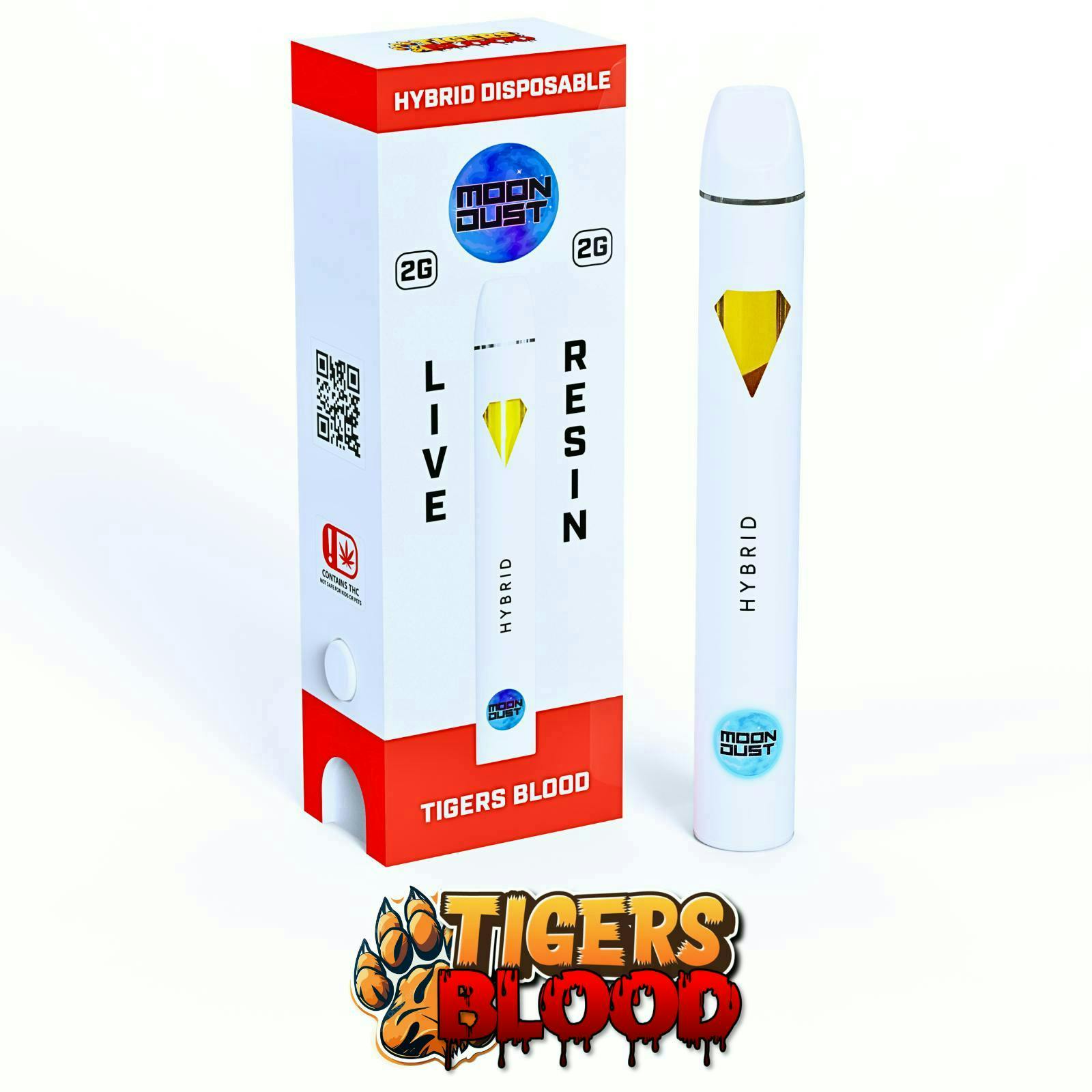 Moon Dust - Tiger Blood - Live Resin Disposable Vape - 2g - 2g by Moon Dust 