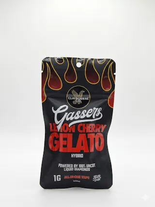 Claybourne Co. -  Lemon Cherry Gelato - Live Liquid Diamond Disposable Vape- 1g