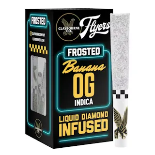 Claybourne Co - Frosted Flyer's - Banana OG (Indoor) - Diamond Infused 5pk - .5g