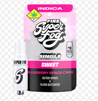 Super Fog by Mfused - Blueberry Space Cake - Liquid Diamonds Vape Cartridge - 1g