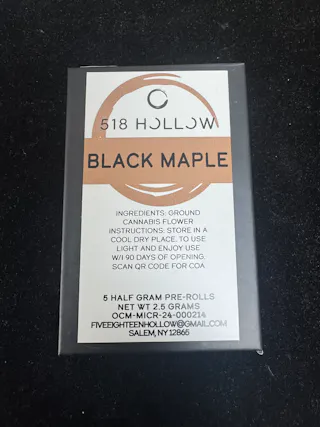 518 Hollow - Black Maple - 5pk - .5g