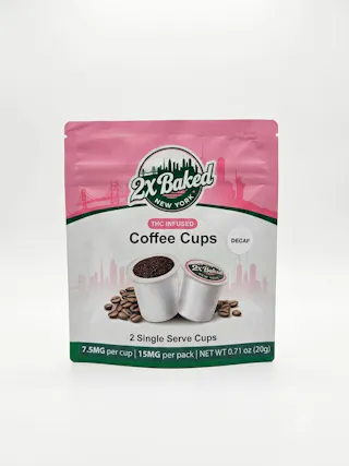 2X Baked - Coffee K-Cups Decaf - 2pk - 15mg