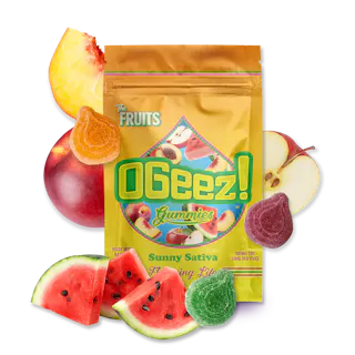 OGeez! - Sunny Sativa Fruits (Peach/Watermelon/Red Apple) - Gummies 10pk - 100mg