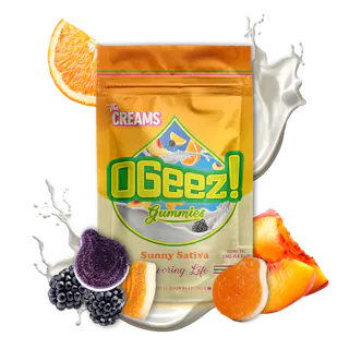 OGeez! - Sunny Sativa Cream (Blackberries & Cream/Peaches & Cream/Orange Cream) - Gummies 10pk - 100mg