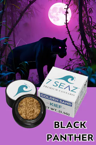 7Seaz - Golden Sand Kief - Black Panther - 3.5g