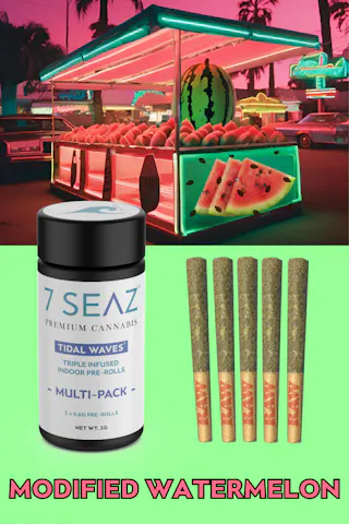 7Seaz - Tidal Waves - Modified Watermelon (Indoor) - Infused 5pk - .6g