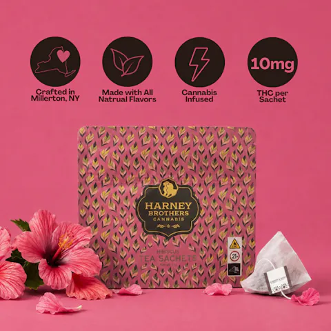 Harney Brothers Cannabis - Hibiscus - 5 Tea Sachets - 50mg