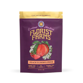 Florist Farms - Peach Elderflower (Nectar Burst) - Live Resin Gummies - 10pk - 100mg