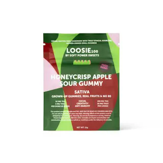 Soft Power Sweets - Loosie Sour Honey Crisp Apple Gummy - 100mg