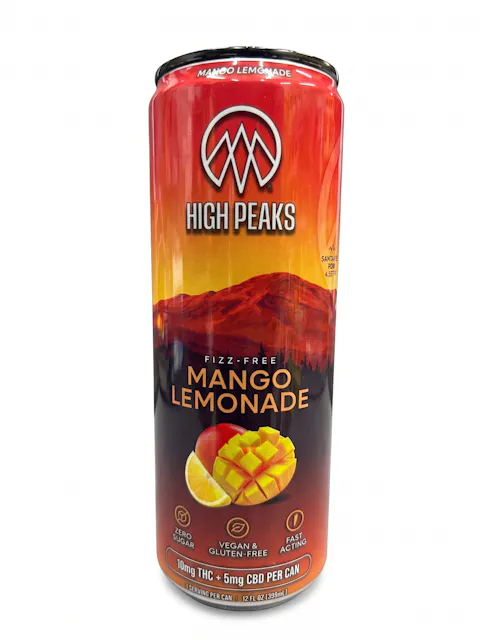 High Peaks - Mango Lemonade 2:1 THC:CBD (Sugar Free) - 12oz - 10mg