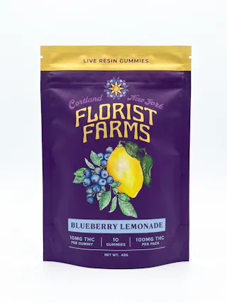 Florist Farms - Blueberry Lemonade (Gush Mintz) - Live Resin Gummies - 10pk - 100mg