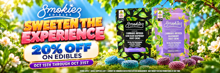 SMOKIEZ-GET 20% OFF EDIBLES