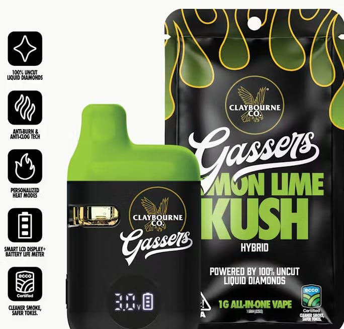 GASSERS LEMON LIME KUSH DISPOSABLE 1G M3 - 1 G