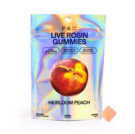 LIVE ROSIN HEIRLOOM PEACH GUMMIES P2