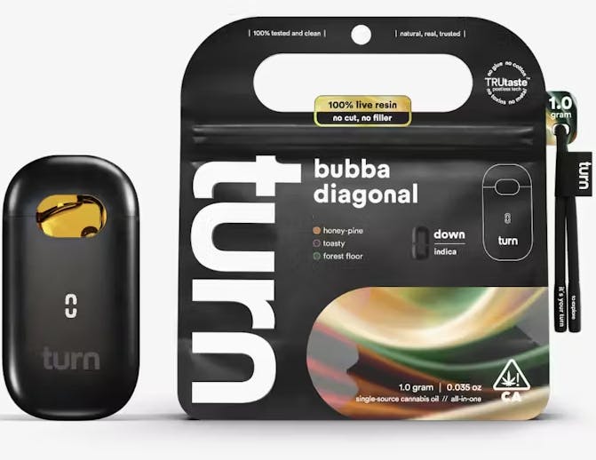 Live Resin Bubba Diagonal Disposable 1g P1 - 1 G
