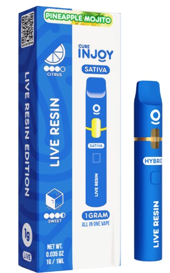 LIVE RESIN PINEAPPLE MOJITO DISPOSABLE 1G D5 - 1 G