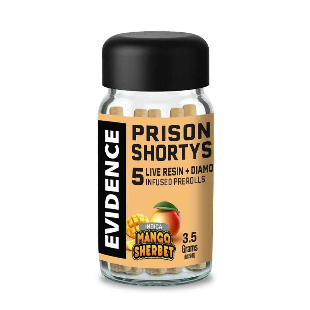 PRISON SHORTYS - MANGO SHERBET INFUSED PRE-ROLLS 5PK E2