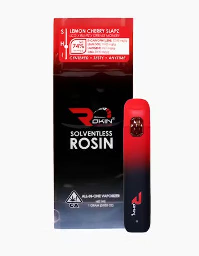 LEMON CHERRY SLAPZ 1G SOLVENTLESS ROSIN DISPOSABLE D5 - 1 G