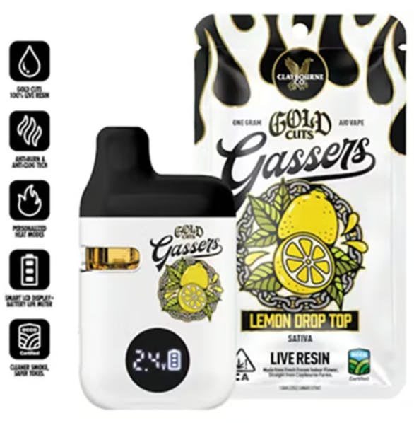Gassers Live Resin Lemon Drop Top Disposable O3 1g - 1 G