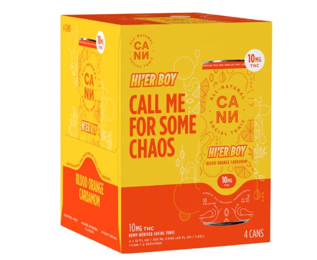 HI'ER BOY BLOOD ORANGE CARDAMOM 10MG 4PK