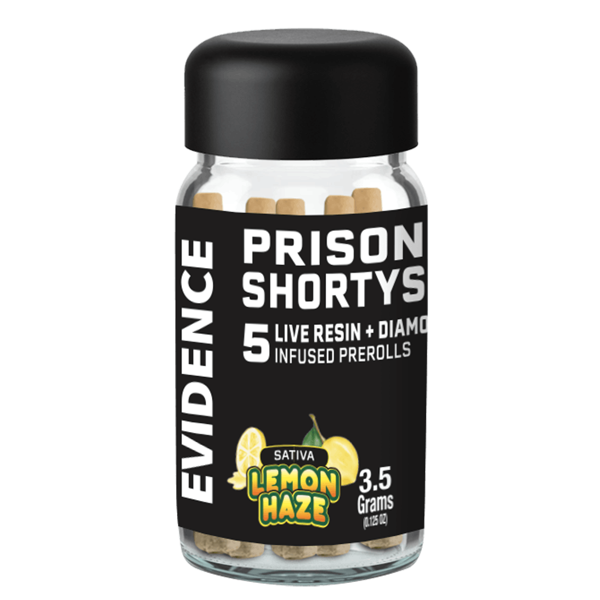 PRISON SHORTYS LEMON HAZE INFUSED PRE-ROLLS 5PK E3