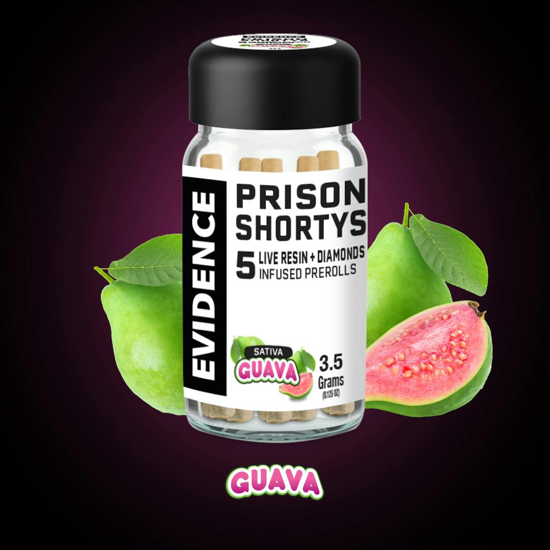 PRISON SHORTYS - GUAVA INFUSED PRE-ROLLS 5PK E3