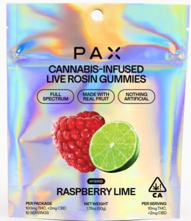 LIVE ROSIN RASPBERRY LIME GUMMIES Q2