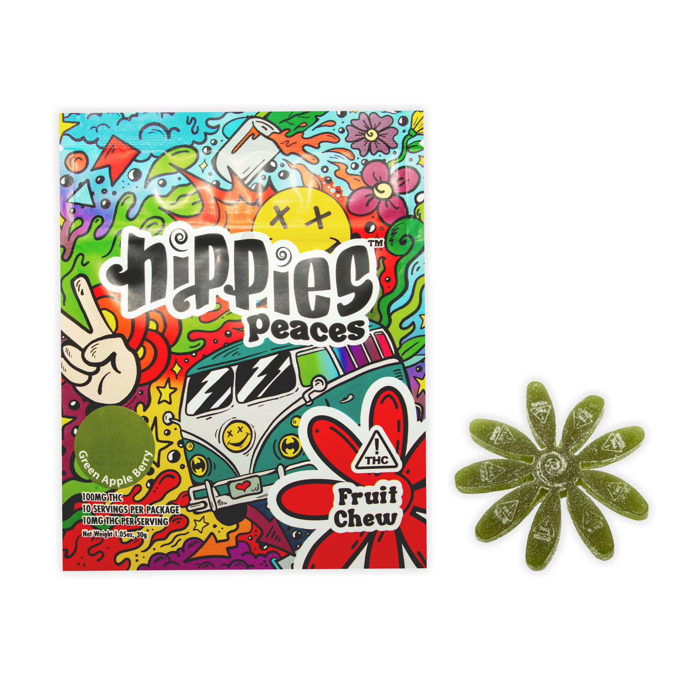 SOUR GREEN APPLE BERRY GUMMIES 10PC [100MG]