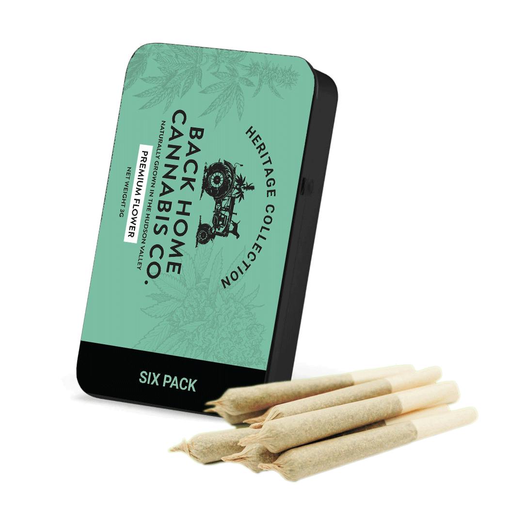 Back Home Cannabis | Jack Herer | 6 pack Prerolls | Sativa | 3g