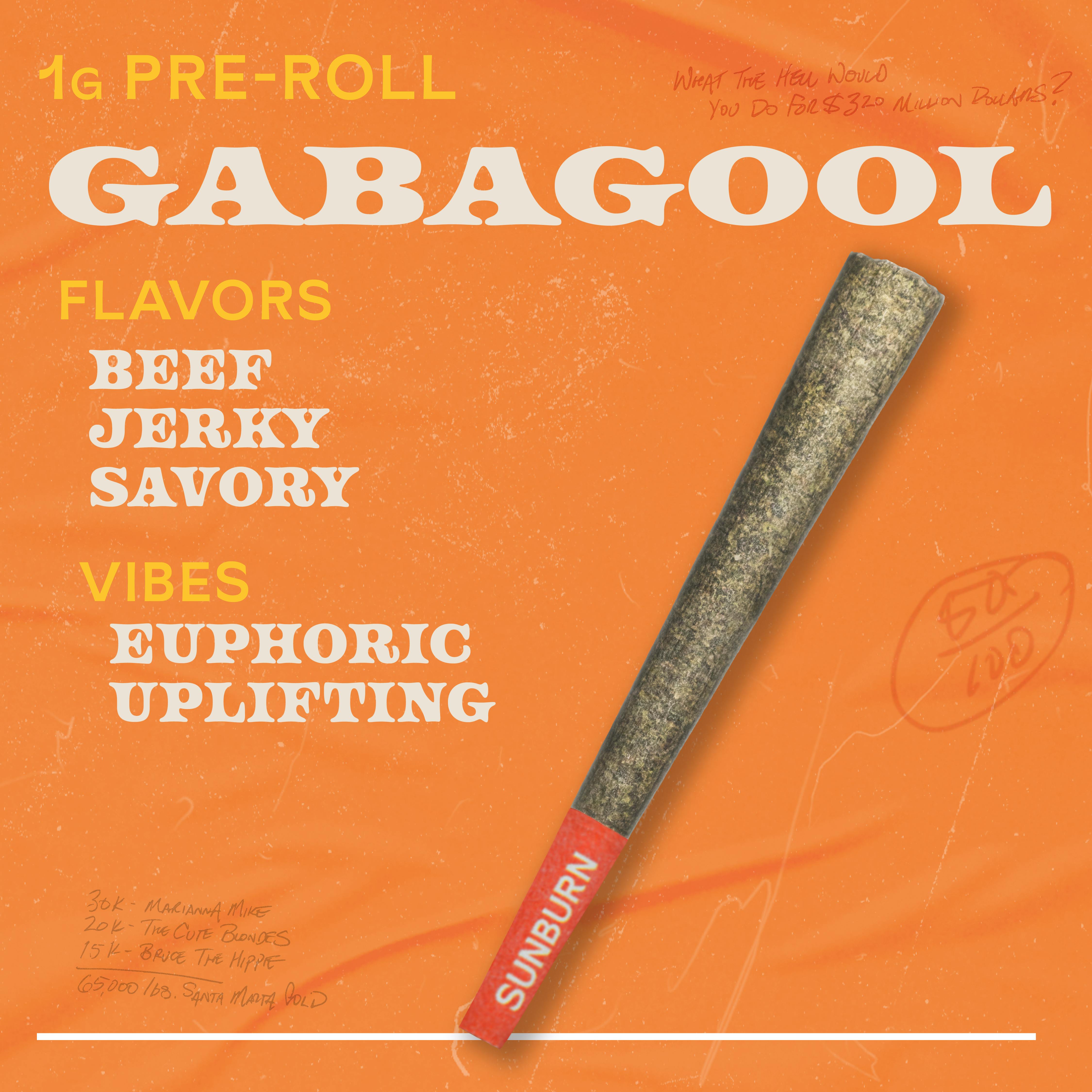 Gabagool 1g Pre Roll Whole Flower Hybrid - 