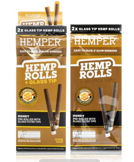 Hemper | King Size w/ Glass Tips | 2pk Honey