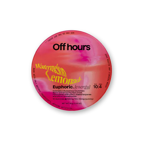 Off Hours - Euphoric 10:4 THC:CBG - Watermelon Lemonade - 10pk - 100mg