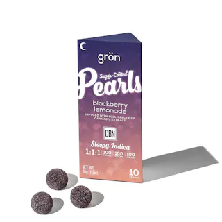 Grön - Pearls - Blackberry Lemonade 1:1:1 THC:CBD:CBN - Rosin Infused Gummies - 10pk - 100mg