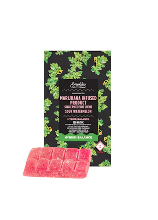 Smokiez - Sour Watermelon - Scored-Single Fruit Chew - 100mg