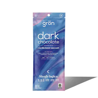 Grön - Dark Chocolate Vanilla Bean Sea Salt (Sleep) 1:1:1 THC:CBD:CBN - Rosin Infused - 100mg