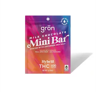 Grön - Milk Chocolate Mini Bar - Rosin Infused - 100mg