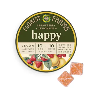 Florist Farms - Strawberry Lemonade - Happy 1:1 THC:CBC - 10pk - 100mg