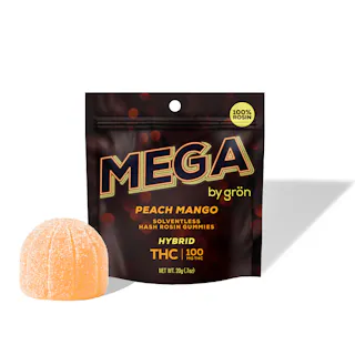 Grön - Mega - Peach Mango - Hash Rosin Infused - 100mg