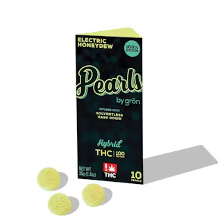 Grön - Pearls - Electric Honeydew - Hash Rosin Infused Gummies - 10pk - 100mg