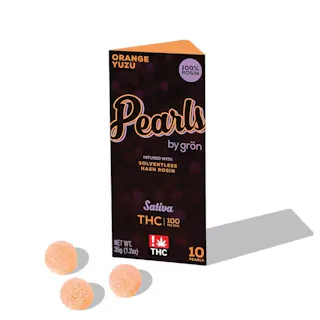 Grön - Pearls - Orange Yuzu - Hash Rosin Infused Gummies - 10pk - 100mg