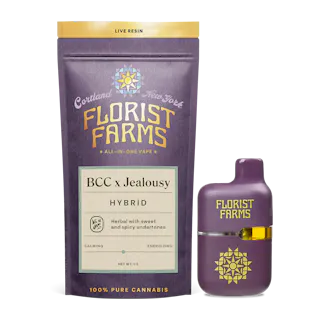 Florist Farms - BCC X Jealousy - Live Resin Disposable Vape - 1g
